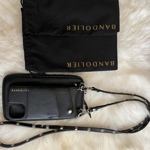 Sarah pebble leather crossbody with the pebble leather expanded zip pouch.